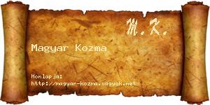 Magyar Kozma névjegykártya